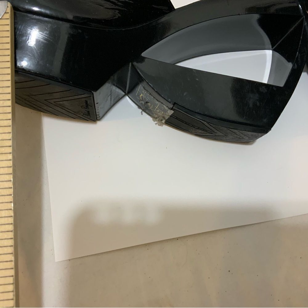 Robert Clergerie Paoli Patent Leather Slip on Cutout Wedge 9.5 - Picture 13 of 13